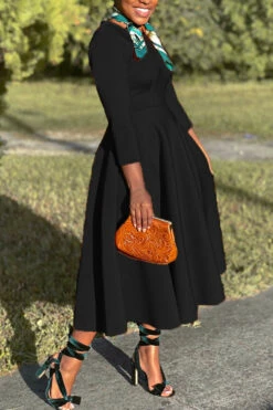 So Splendid 3/4 Sleeve Swing Dress 27 So Splendid 3/4 Sleeve Swing Dress -Acorpstyle 11111