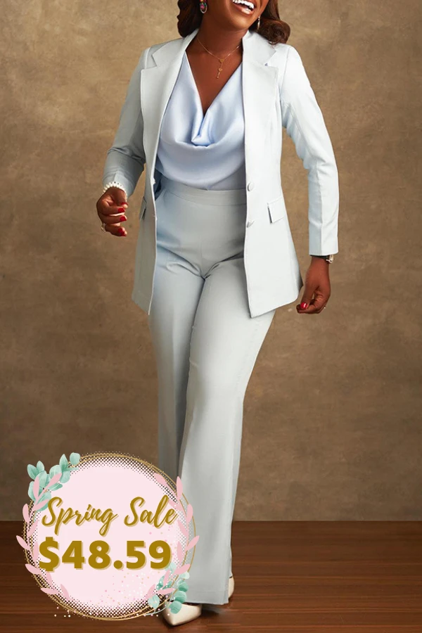 OL Lapel Collar Blazer & Pants Set 1 OL Lapel Collar Blazer & Pants Set