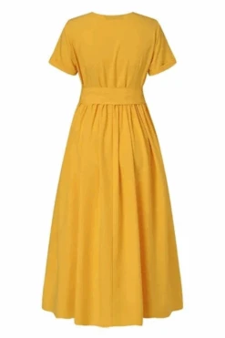 V-Neck Ruched Belted Midi Dress 11 V-Neck Ruched Belted Midi Dress -Acorpstyle 2023 05 16T182218.105