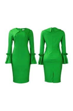 OL Lapel Flounce Sleeve Midi Dress -Acorpstyle 2024 01 24T105753.304 1