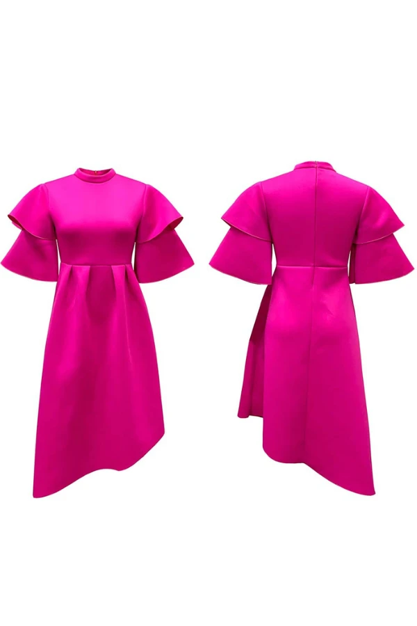 Layered Ruffle Sleeve A-line Dress 4 Layered Ruffle Sleeve A-line Dress - Image 4