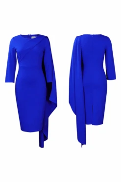 3/4 Sleeve Draped Side Bodycon Dress 11 3/4 Sleeve Draped Side Bodycon Dress -Acorpstyle 82