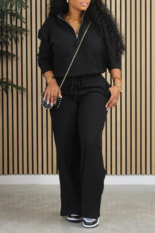 Casual Half-Zip Top & Pants Set 4 Casual Half-Zip Top & Pants Set - Image 4