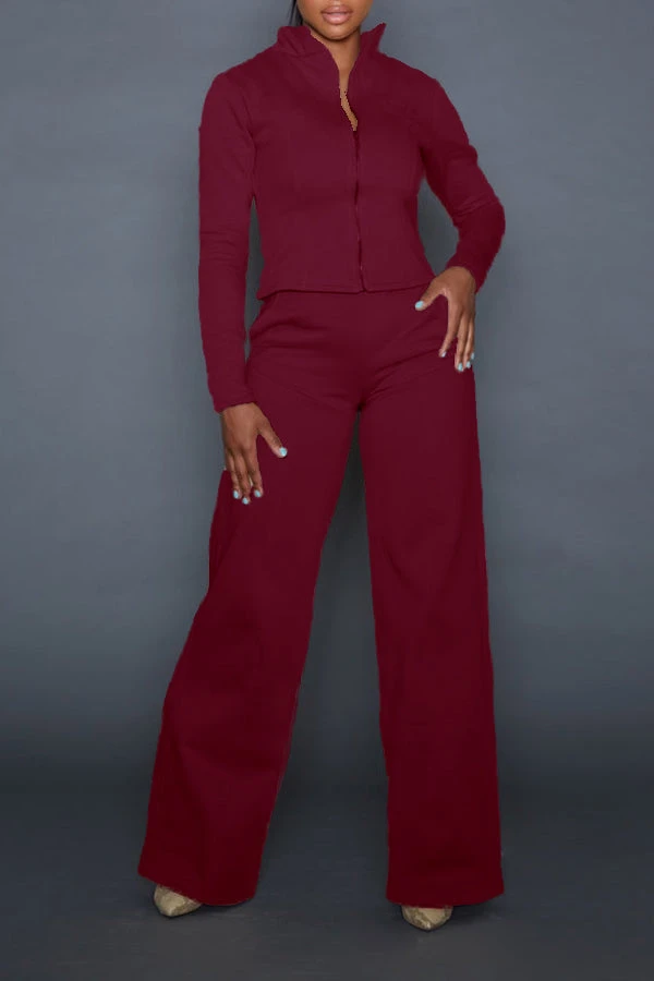 Cozy Seam Front Zip Jacket & Pants Set 4 Cozy Seam Front Zip Jacket & Pants Set - Image 4