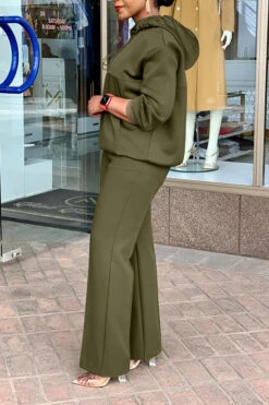 Cozy Half-Zip Hoodie & Pants Set -Acorpstyle XTA1394 AG 2