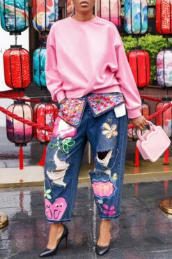 Stylish Graphic Print Ripped Jeans 14 Stylish Graphic Print Ripped Jeans -Acorpstyle XTA2007 NB 1