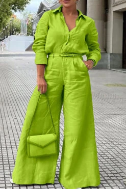 Vintage Patched Pocket Shirt & Pants Set 15 Vintage Patched Pocket Shirt & Pants Set -Acorpstyle XTA2401 GR 2