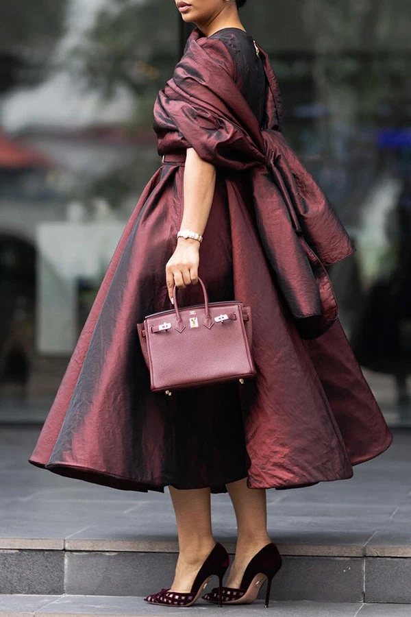 Stylish Ruched Shawl A-line Elegant Dress 4 Stylish Ruched Shawl A-line Elegant Dress - Image 4