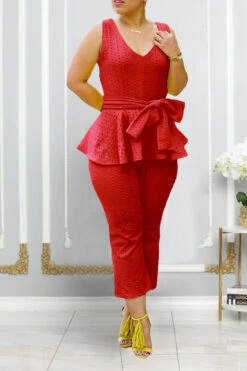 Lace Ruffle Hem Tank & Pants Set 14 Lace Ruffle Hem Tank & Pants Set -Acorpstyle XTF0895 RE 1