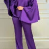 Batwing Sleeve Top & Straight Leg Pants Set