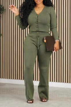 There For You Rib-knit Top & Pants Set 11 There For You Rib-knit Top & Pants Set -Acorpstyle XTF1933 AG 2