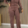 There For You Rib-knit Top & Pants Set