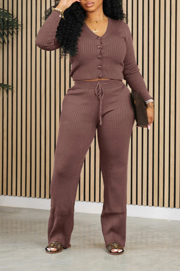 There For You Rib-knit Top & Pants Set 2 There For You Rib-knit Top & Pants Set - Image 2
