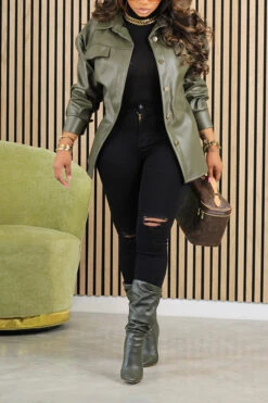 Modern Leather Drop Shoulder Jacket 3 Modern Leather Drop Shoulder Jacket -Acorpstyle XTF2176 AG 2 1f8e93d7 e148 47fb af3f 27f48f521467