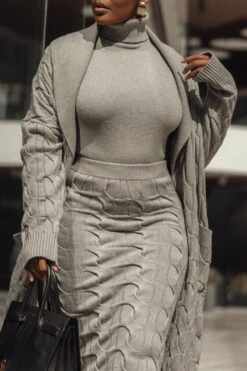 Cable Knit Dual Pocket Cardigan 8 Cable Knit Dual Pocket Cardigan -Acorpstyle XTF2436 4