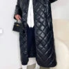 Stylish Slant Pocket Quilted Coat