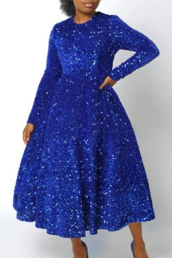 Sparkly Sequin A-line Evening Dress 23 Sparkly Sequin A-line Evening Dress -Acorpstyle XTF3033 RB 1