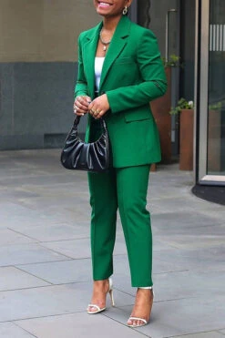 Stylish Lapel Neck Pocket Blazer & Pants Set -Acorpstyle XTF3405 GR 3 9daafe90 206b 4fea 93a0 181ec3b4a202