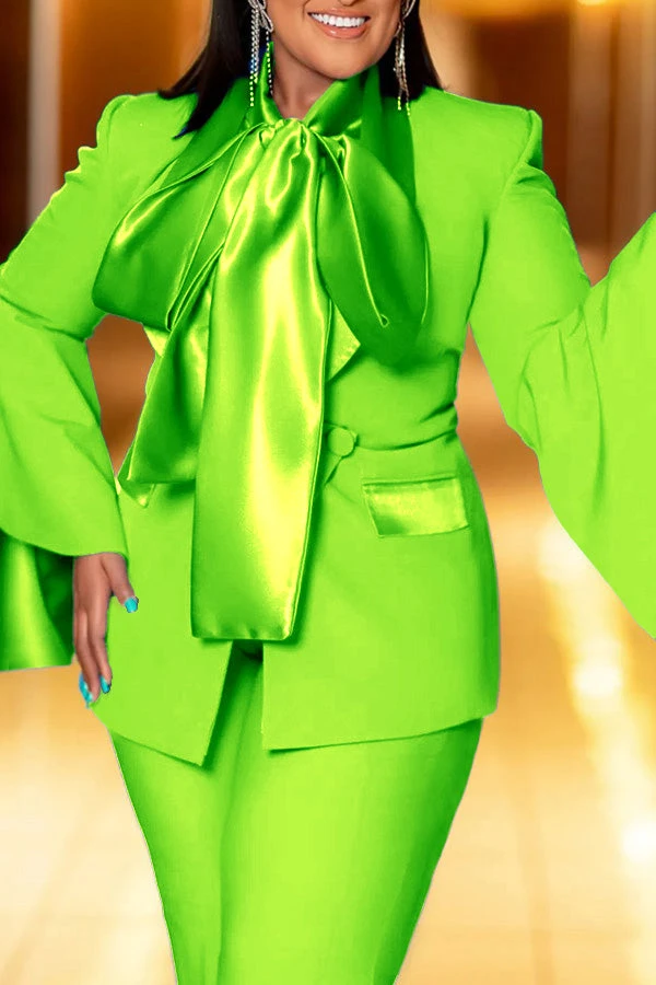 Pretty Satin Self-tie Neck Blouse 9 Pretty Satin Self-tie Neck Blouse - Image 9