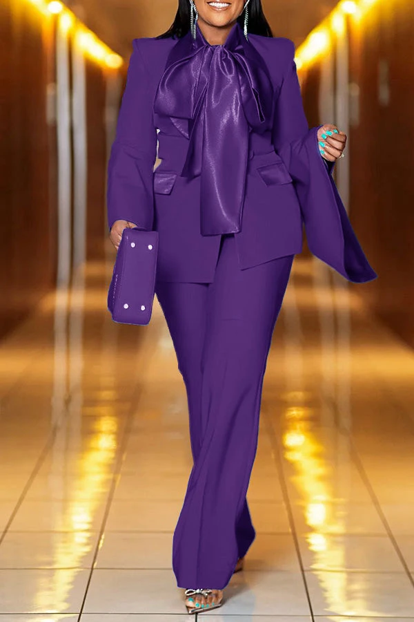 Pretty Satin Self-tie Neck Blouse 2 Pretty Satin Self-tie Neck Blouse - Image 2