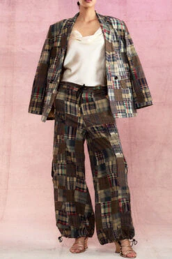 Fashion Plaid Blazer & Drawstring Cargo Pants Set -Acorpstyle XTF5982 AG 4 950fb29f 7472 43e3 b2e8 b986341812db