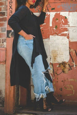 Stylish Asymmetrical Hem Split Top 18 Stylish Asymmetrical Hem Split Top -Acorpstyle XTF6320 BK 4 d6d32d87 df64 42f8 a909 bcbf6b9b36f7