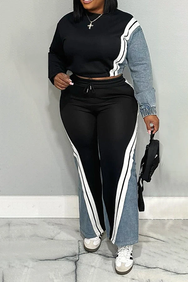 Casual Half Zip Colorblock Top & Pants Set 10 Casual Half Zip Colorblock Top & Pants Set - Image 10