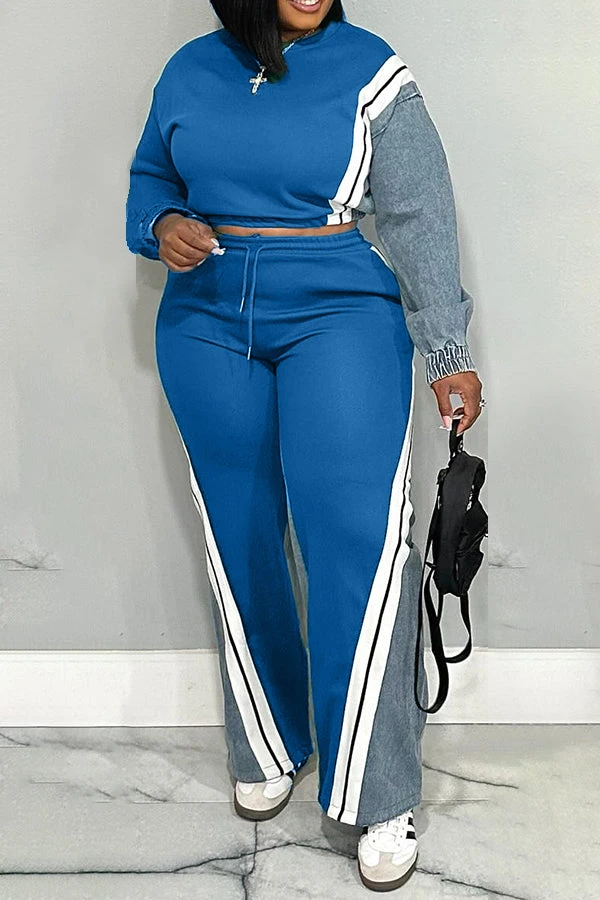 Casual Half Zip Colorblock Top & Pants Set 8 Casual Half Zip Colorblock Top & Pants Set - Image 8