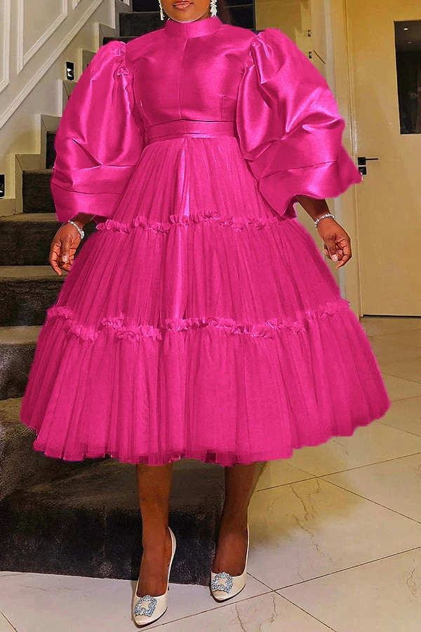 Classy Puff Sleeve Blouse & Tulle Skirt Set 7 Classy Puff Sleeve Blouse & Tulle Skirt Set - Image 7