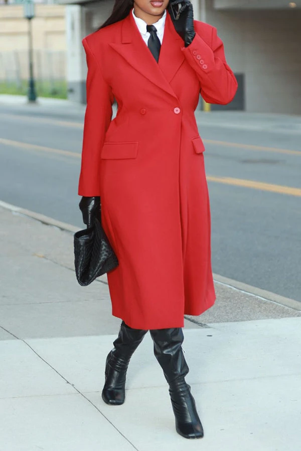 Stylish Double Breasted Longline Coat 1 Stylish Double Breasted Longline Coat