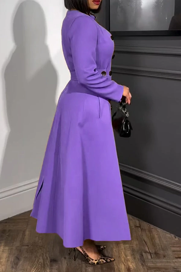 Mock Neck Double Breasted Dress 9 Mock Neck Double Breasted Dress - Image 9