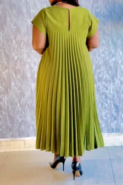 Stylish Batwing Sleeve 3D Floral Pleated Dress 13 Stylish Batwing Sleeve 3D Floral Pleated Dress -Acorpstyle XTF9825 OL 3