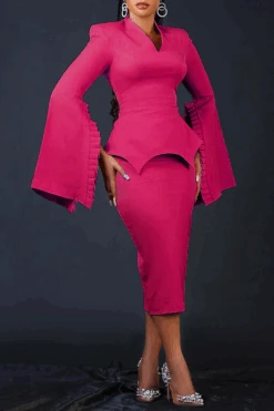 Elegant Bell Sleeve Slit Dress 10 Elegant Bell Sleeve Slit Dress -Acorpstyle XTG0548 RR 1 f9891333 b350 4934 aedc 2ac2e84a9658