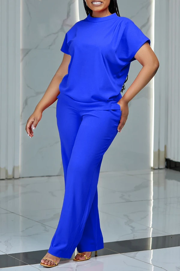 Elegant Batwing Sleeve Top & Pants Set 1 Elegant Batwing Sleeve Top & Pants Set