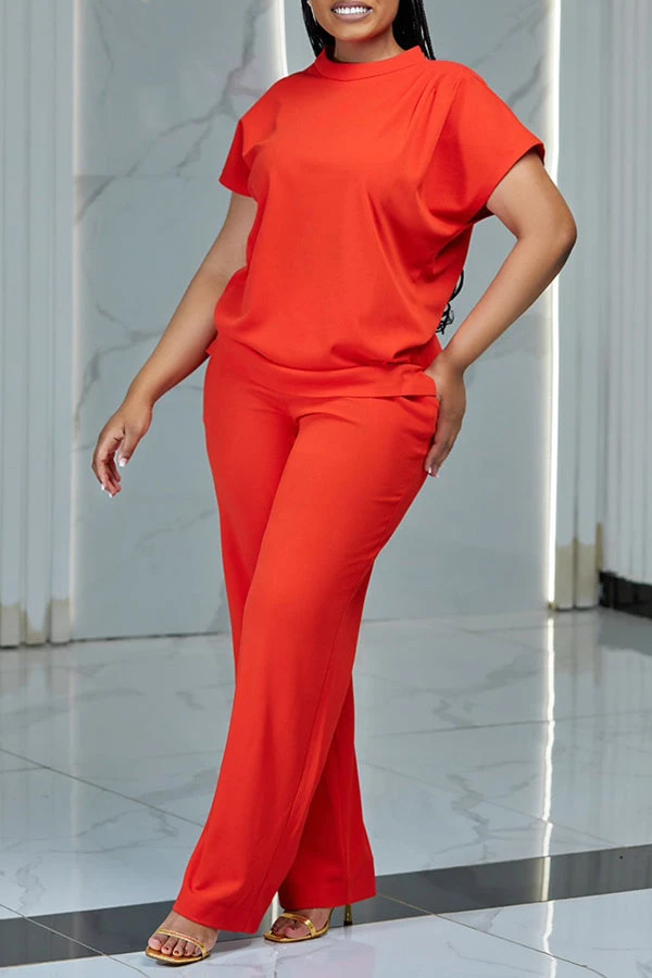 Elegant Batwing Sleeve Top & Pants Set 7 Elegant Batwing Sleeve Top & Pants Set - Image 7