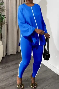 Casual Round Neck Top & Slim Pants Set 31 Casual Round Neck Top & Slim Pants Set -Acorpstyle XTH0114 BL 2 7bb81e42 a451 44dc abcb d92f5fe6a23a