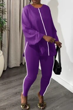 Casual Round Neck Top & Slim Pants Set 23 Casual Round Neck Top & Slim Pants Set -Acorpstyle XTH0114 PU 2 a48749f2 09de 42aa 90ad 1a0979c87f9a