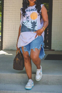 Fashionable Irregular Fringed Hem Denim Shorts 29 Fashionable Irregular Fringed Hem Denim Shorts -Acorpstyle XTH0542 BL 3