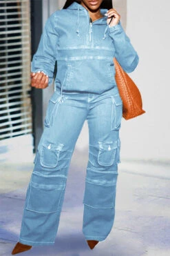 Retro Zip Up Denim Hoodie & Jeans Set 7 Retro Zip Up Denim Hoodie & Jeans Set -Acorpstyle XTH1486 WB 2 e9fc65bd 5114 4526 a0cd 571ab96470db