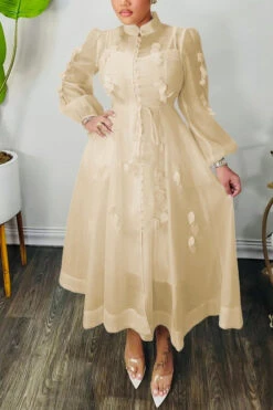 High Neck Hollow Out Lantern Sleeve Dress 10 High Neck Hollow Out Lantern Sleeve Dress -Acorpstyle XTH2247 CP 1 9897a743 f05c 435c a300 2a031f02a650