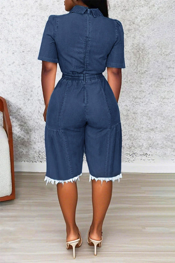 Chic Twist Tassel Hem Denim Jumpsuit 4 Chic Twist Tassel Hem Denim Jumpsuit - Image 4