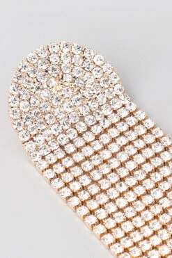 Rhinestone Long Tassel Earrings -Acorpstyle XTK0100 GO 3