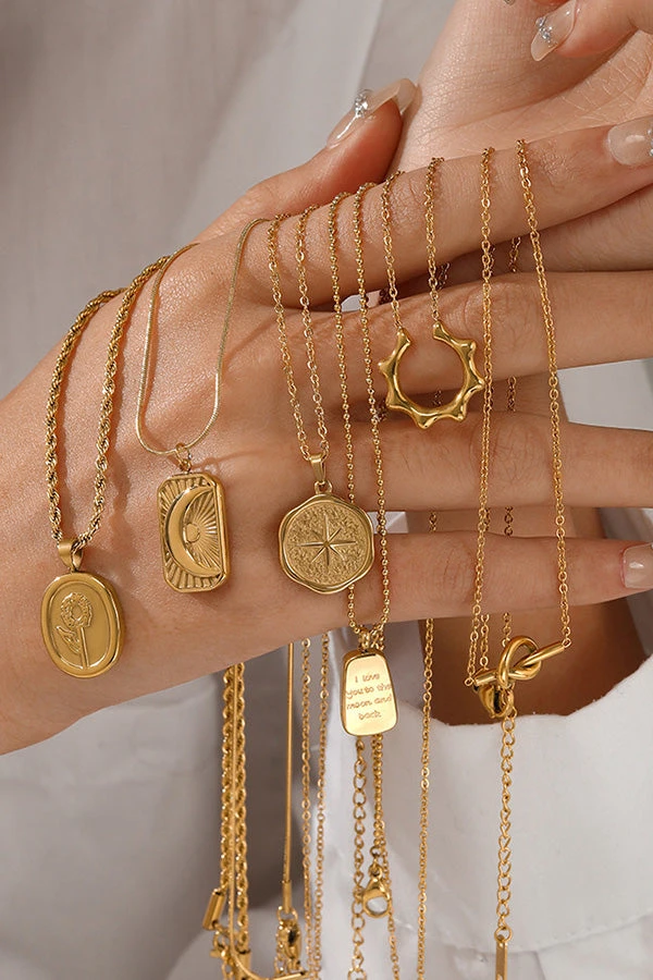 Fashion Retro Geometric Drop Necklace 3 Fashion Retro Geometric Drop Necklace - Image 3