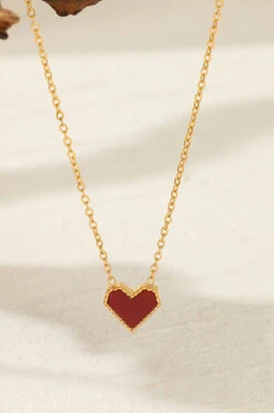 All-match Retro Red Heart Necklace 6 All-match Retro Red Heart Necklace -Acorpstyle XTK0262 GO 4