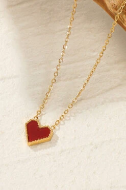 All-match Retro Red Heart Necklace 7 All-match Retro Red Heart Necklace -Acorpstyle XTK0262 GO 5