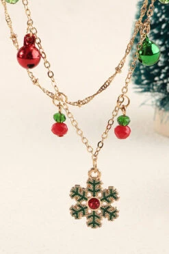 Chic Snowflake Bell Chain Necklace -Acorpstyle XTK0405 GO 3