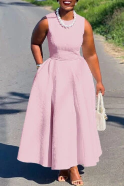 Elegant Boat Neck Sleeveless Swing Dress 16 Elegant Boat Neck Sleeveless Swing Dress -Acorpstyle XTO0250 PI 1