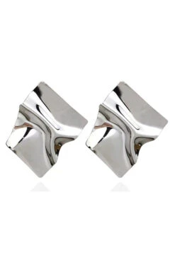 Personalized Metal Irregular Glossy Earrings