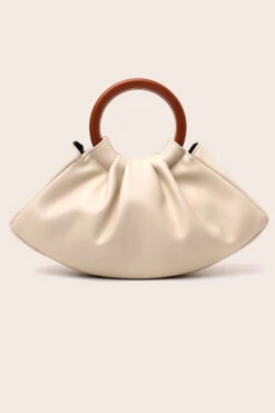 Evening Pleated Solid Wood Handbag* 23 Evening Pleated Solid Wood Handbag* -Acorpstyle XTQ0259 BE 1