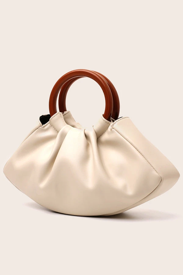 Evening Pleated Solid Wood Handbag* 12 Evening Pleated Solid Wood Handbag* - Image 12